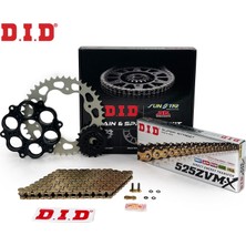 DID Zincir Dişli Seti Ducatı Dıavel (1200 Cc)  (2011-2014) / Zincir : DID-525ZVM-X (GOLD)-118 / Dişli: Sunstar (15T) - Jt (43T) / Ducatı / Dıavel / 1200CC / 2011-2012-2013-2014
