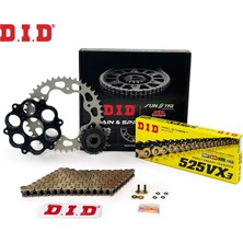 DID Zincir Dişli Seti Ducatı Monster (1200 Cc)  (2014-2020) / Zincir : DID-525VX3 (GOLD)-108 / Dişli: Jt (15T-41T) / Ducatı / Monster / 1200CC / 2014-2015-2016-2017-2018-2019-2020