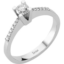 Sirius Pırlanta F Renk Toplam 0,37 Karat Pırlanta Tektaş Yüzük 0417R0190