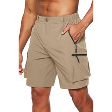 Ghassy Co. Erkek Kamp Yürüyüş Seyahat Hızlı Kuruma Çok Cepli Outdoor Şort