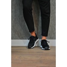 Parmenion Model Hakiki Deri Erkek Siyah Sneaker