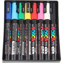 Uni Mitsubishi Posca Pc-3m Boya Işaretleyici Yazma Kalem Güzel Ipucu 0.9-1.3mm 8 Renkler/set