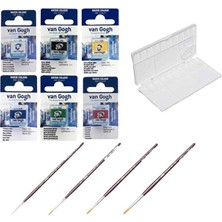 Talens Van Gogh Tablet Sulu Boya 6'lı Set - 4 Fırça ve Palet
