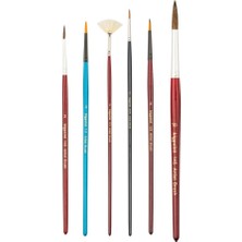 Bigpoint Karışık Sulu Boya - Guaj Boya Fırça Seti 6'lı