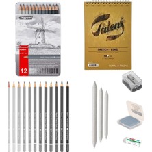 Bigpoint Eskiz Başlangıç Seti 2 + Dereceli Kalem + A5 Defter + Dağıtıcı Set + Silgi + Açacak + Hamur Silgi