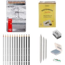 Bigpoint Eskiz Başlangıç Seti 5 + Dereceli Kalem + A5 Defter + Dağıtıcı Set + Silgi + Açacak + Hamur Silgi