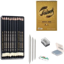 Koh-i-Noor Koh-I Noor Eskiz Başlangıç Seti 10 + Dereceli Kalem + A5 Defter + Dağıtıcı Set + Silgi + Açacak + Hamur Silgi