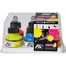Daler Rowney Daler Rowney Fw Akrilik Sanat Boya Seti 6 x 29,5ml Neon