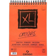 Canson Xl Croquis Sketch Pad 90GR 50 Sayfa Spiralli Çizim Defteri A3 (29.7X21CM) (Üst)