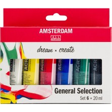 Amsterdam Standart Seri Akrilik Boya Seti Ana Renkler 6 x 20 ml General