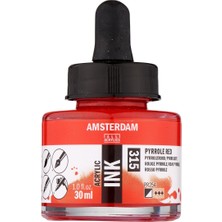 Amsterdam Amsterdam Akrilik Mürekkep : Acrylic Ink : 30ML : Pyrrole Red 315