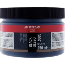 Amsterdam Siyah Gesso 007 Kavanoz 250 ml