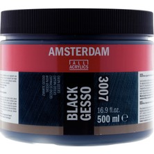 Amsterdam Siyah Gesso 007 Kavanoz 500 ml