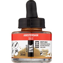 Amsterdam Amsterdam Akrilik Mürekkep : Acrylic Ink : 30ML : Deep Gold 803