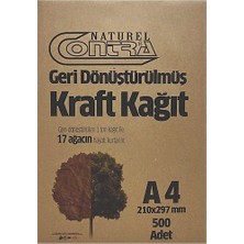 Naturel Naturel Contra A4 Kraft Kağıt Çizim ve Fotokopi Için 500’LÜ