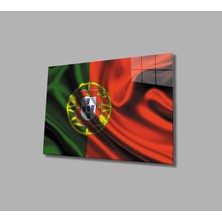 Eliza Home  Portekiz Bayrağı Cam Tablo Portugal Flag