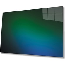 Eliza Home  Mavi Yeşil Cam Tablo   Blue Green