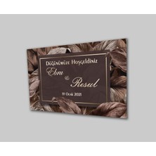 Eliza Home   Düğün Nişan Hoşgeldiniz Cam Tablo