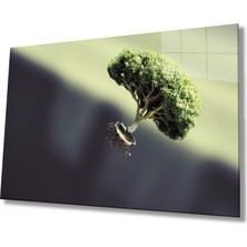 Eliza Home  Illüstrasyon Ağaç Cam Tablo   Illustration Tree