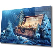 Eliza Home  Sualtı Süsler Cam Tablo Marine Life