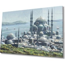 Eliza Home   Sulu Boya Istanbul Camii Cam Tablo