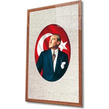 Eliza Home  Çerçeveli Atatürk Cam Tablo