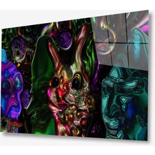 Eliza Home  Kedi Soyut Cam Tablo