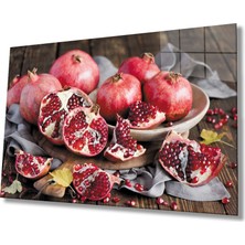 Eliza Home  Nar Cam Tablo Pomegranate Art