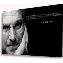 Eliza Home  Siyah Beyaz Insan Fotoğrafları Steve Jobs Cam Tablo