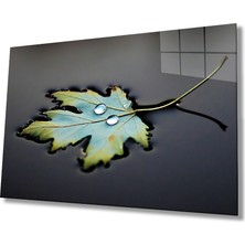 Eliza Home  Yaprak Damla Doğa Cam Tablo