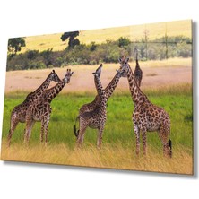 Eliza Home  Zürafa Hayvan Cam Tablo