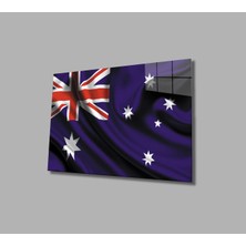 Eliza Home  Dalgalanan Avustralya Bayrağı Cam Tablo Waving Australian Flag