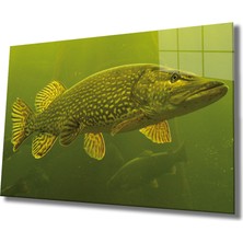 Eliza Home  Yeşil Balık Cam Tablo Green Fish