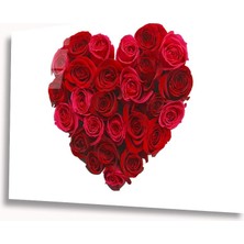 Eliza Home  Güllerden Kalp Cam Tablo