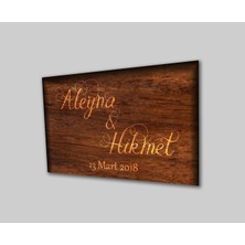 Eliza Home   Düğün Nişan Tarih Cam Tablo