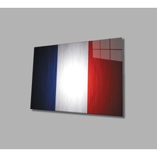 Eliza Home  Fransa Bayrağı Cam Tablo France Flag