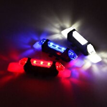 Hubstein Yeni Model USB Şarjlı 4 Modlu Bisiklet Arka Stop Lambası Ikaz Uyarı Işığı 5 LED