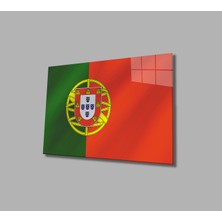 Eliza Home  Portekiz Bayrağı Cam Tablo Portugal Flag