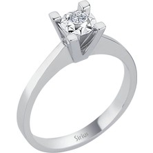 Sirius Pırlanta 0,50 Karat Görünümlü Pırlanta Tektaş Yüzük 0417R0229