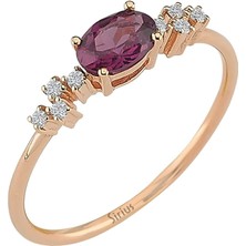 Sirius Pırlanta Pırlanta ve Oval Pembe Radolite Taşlı Yüzük 0417R0230