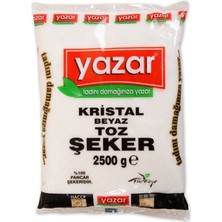 Yazar Kristal Toz Şeker 2,5 kg x 3 Paket