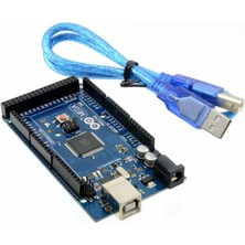 Wozlo Arduino Mega 2560 R3 Rev3 Atmega 2560-16AU CH340G Devre Kartı (Orjinal Yeni Versiyon) + Kablo