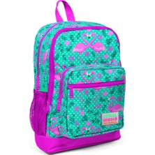 Coral High Kids Su Yeşili Pembe Flamingo Desenli 3’lü Okul Çanta Seti SET0123712