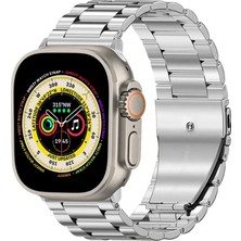 Sneezy Apple Watch Ultra Seri 49MM Uyumlu Ironweft Döküm Çelik Metal Kordon