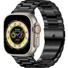 Sneezy Apple Watch Ultra Seri 49MM Uyumlu Ironweft Döküm Çelik Metal Kordon