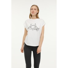 Kinetix Wl Chole-B 11GFK203 3fx Ekru Kadın Kısa Kol T-Shirt