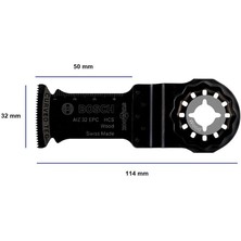 Bosch Aız 32 Epc Ahşap Için Daldırmalı Raspa Bıçağı