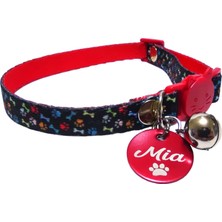 Ayz Markalama Güvenlik Kilitli Kedi Tasması,  Isimli Kedi Tasması, Kedi Isimlik, Kedi Künyesi, Safety Click Tasma, Yuvarlak Künye,kedi Madalyon, Köpek Isimlik