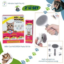 Mbv Nocrıza Cat Pasta 50 gr + Kedi ve Köpek Otomatik Tüy Toplama Tarağı 2 Li Set