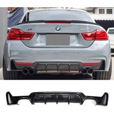 Bmw f32 f33 f36 arka tampon difüzörü 4 çıkış pianoblack 4 serisi